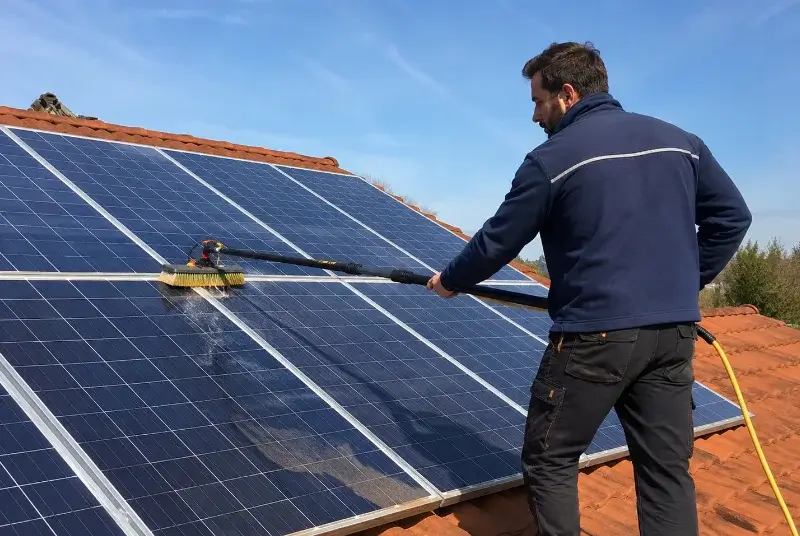 Nettoyage et entretien de panneaux solaires à la Chapelle-de-Brain